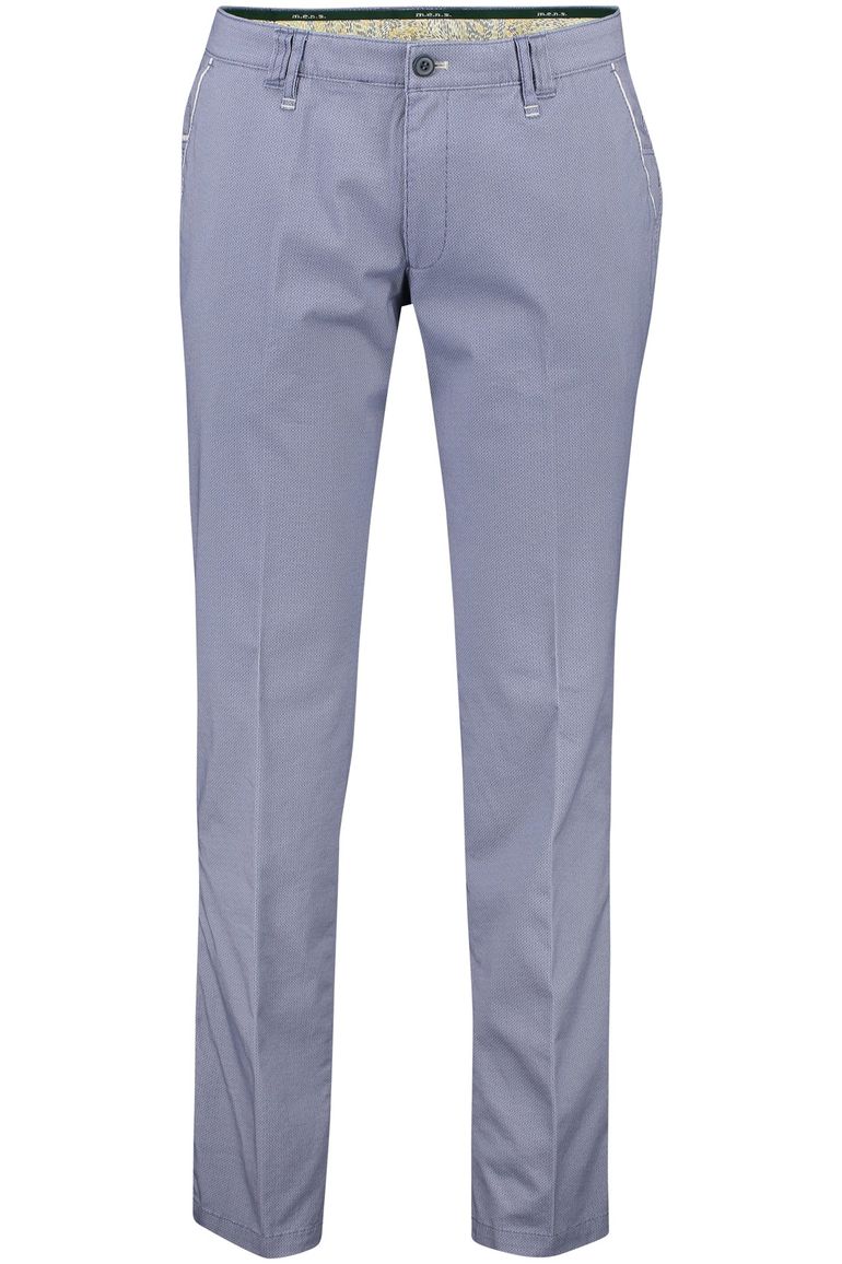 M.E.N.S. Modern fit broek blauw katoen stretch Meran U