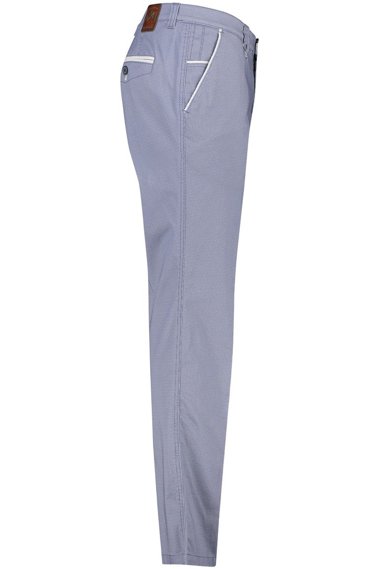M.E.N.S. Modern fit broek blauw katoen stretch Meran U