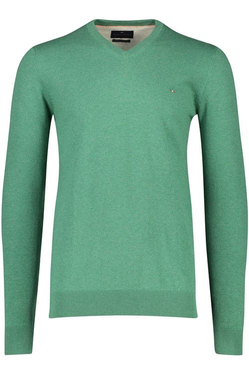 Portofino trui v-hals groen extra lang
