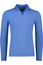 Portofino trui extra lange mouwlengte blauw effen katoen