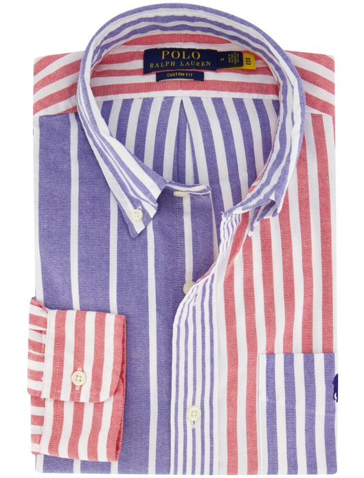 Polo Ralph Lauren overhemd gestreept roze/paars