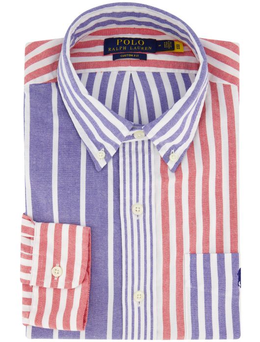 Polo Ralph Lauren overhemd gestreept roze/paars