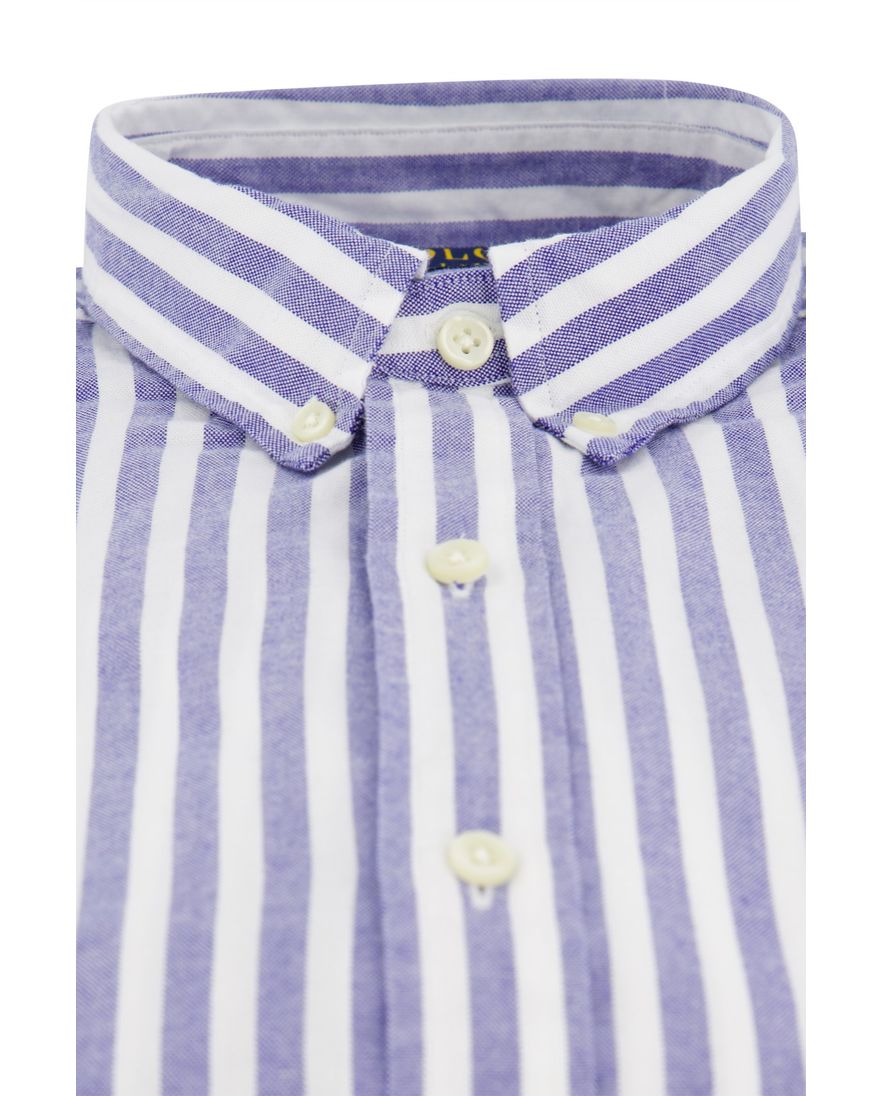 Polo Ralph Lauren overhemd slim fit blauw wit gestreept