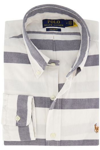 Polo Ralph Lauren Polo Ralph Lauren casual overhemd normale fit grijs gestreept katoen