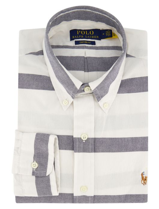 Polo Ralph Lauren overhemd grijs/wit gestreept