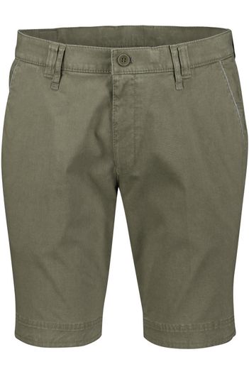 M.E.N.S. M.E.N.S. katoenen broek groen effen katoen Meran wijde fit