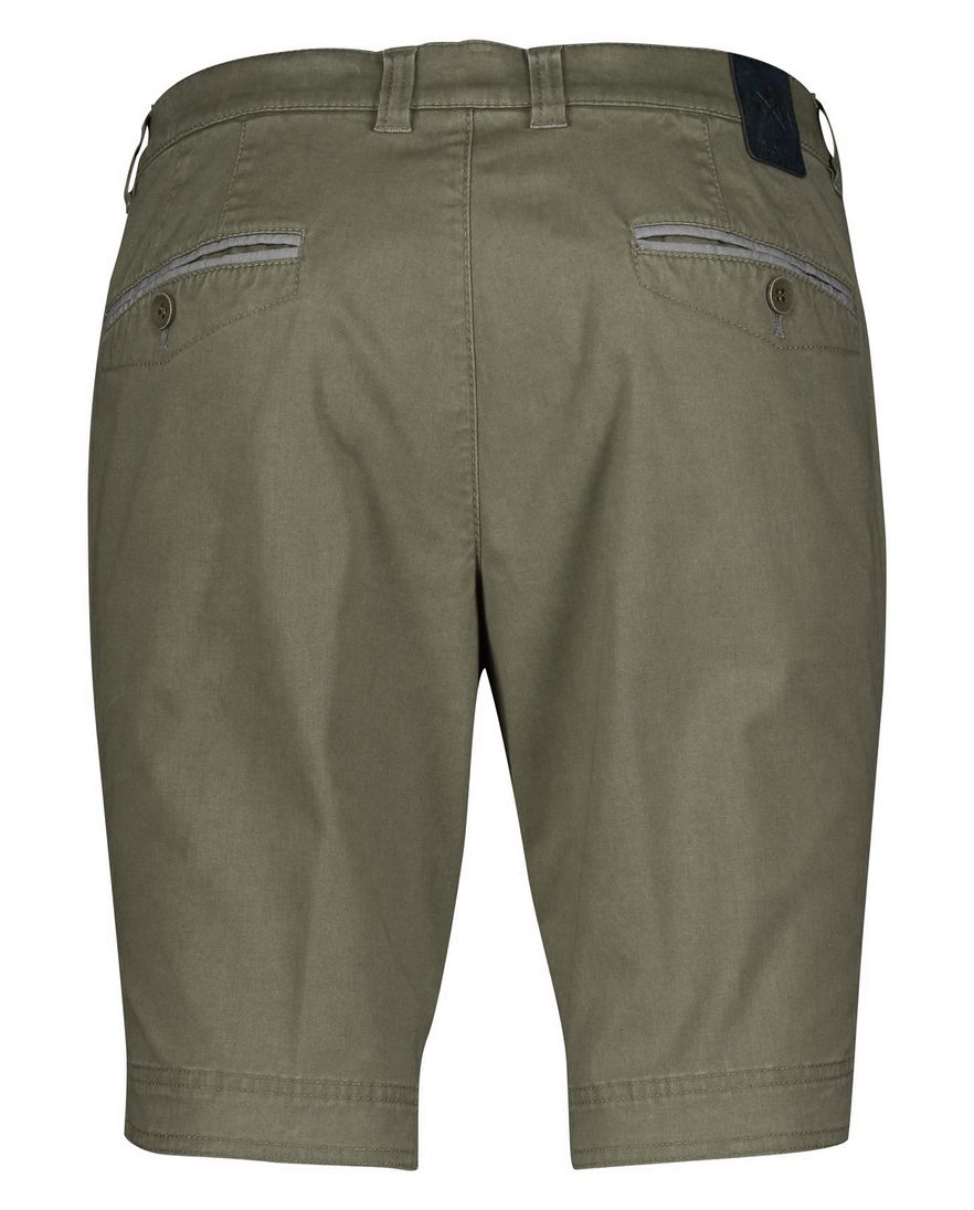 M.E.N.S. katoenen broek groen effen katoen wijde fit Meran