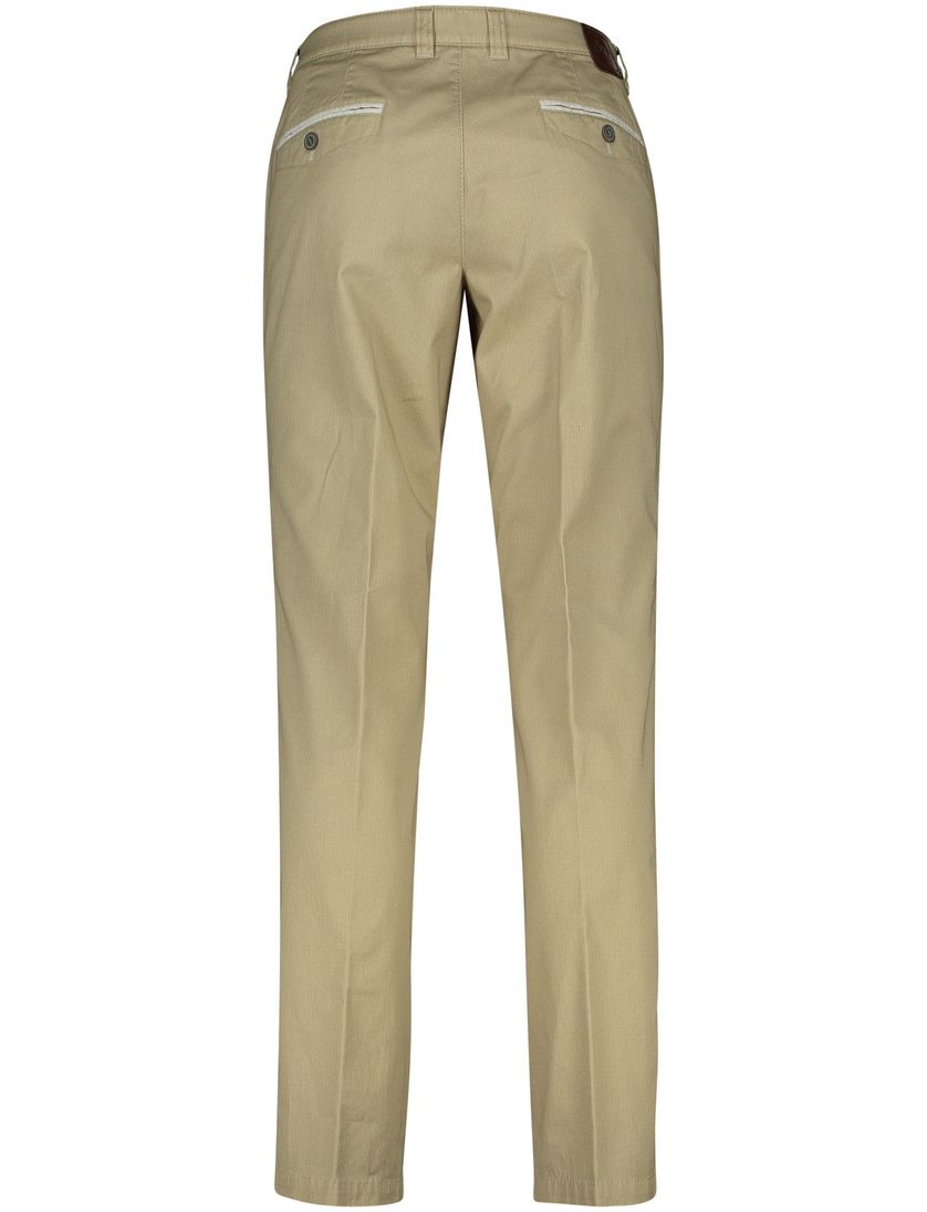 Katoenen M.E.N.S. broek effen camel wijde fit