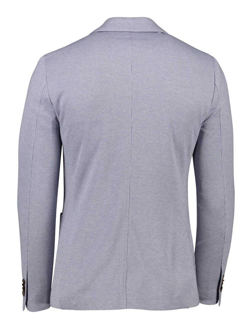 Born With Appetite colbert slim fit blauw gemêleerd borstzak