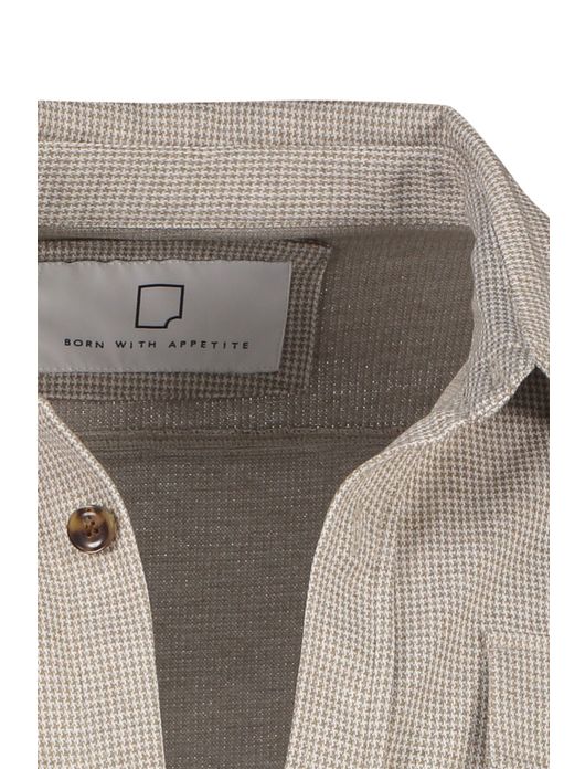 Born With Appetite overshirt beige effen