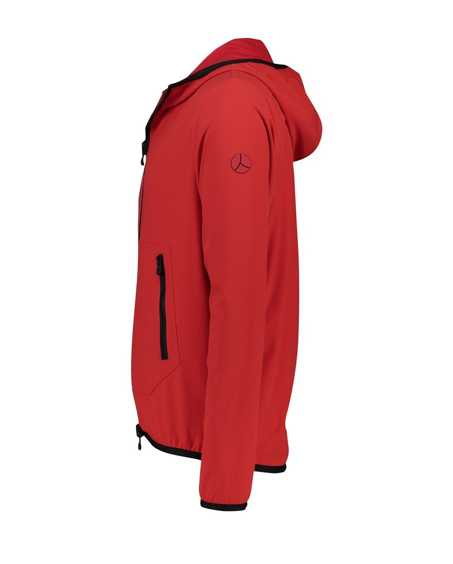 People of Shibuya zomerjas rood effen rits normale fit