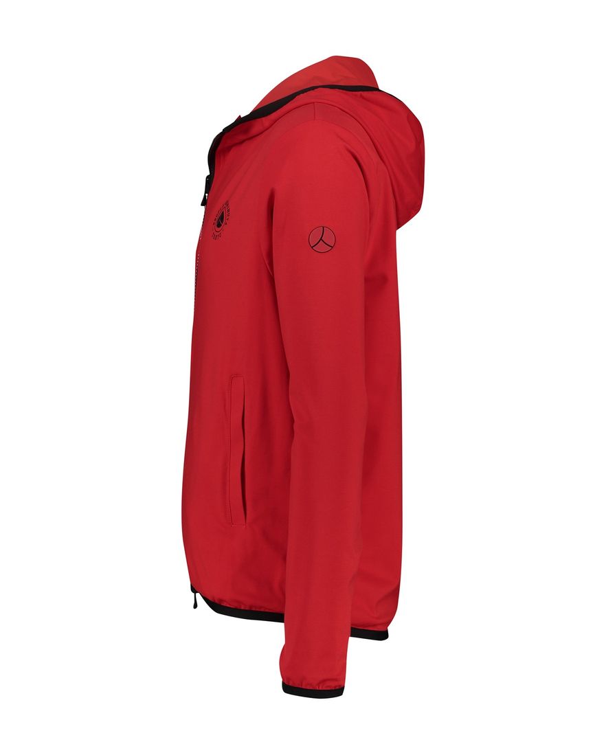 People of Shibuya zomerjas rood effen rits normale fit