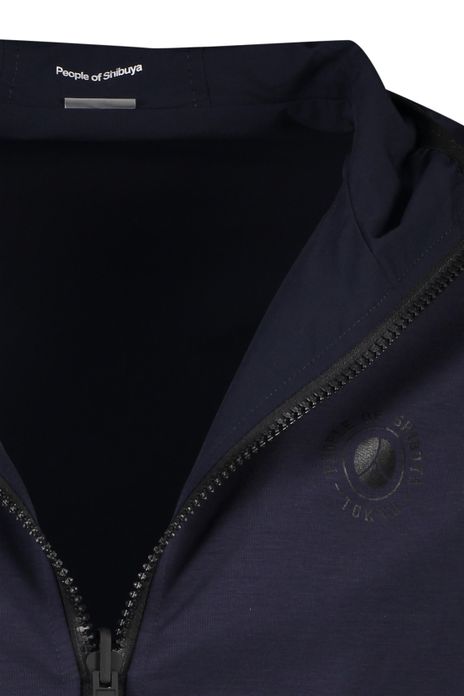 People of Shibuya reversible zomerjas donkerblauw effen