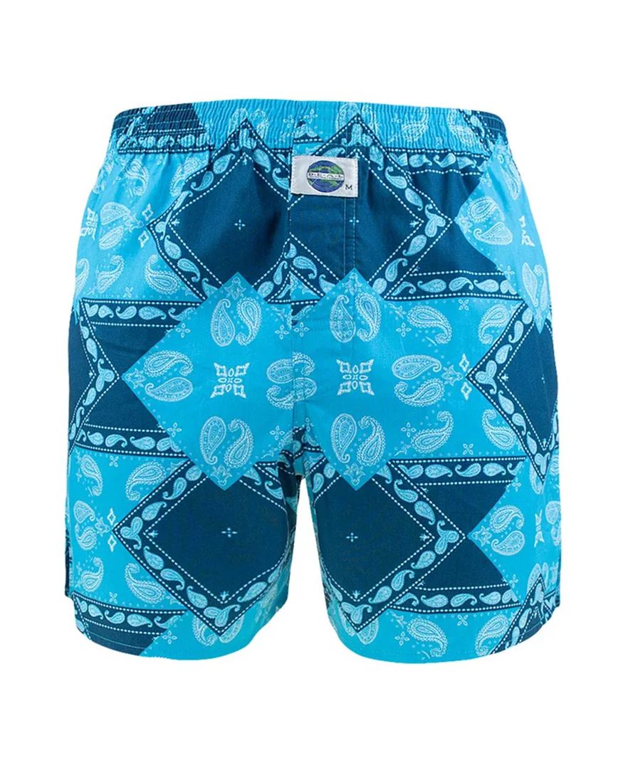 Deal boxershort blauw geprint paisley katoen