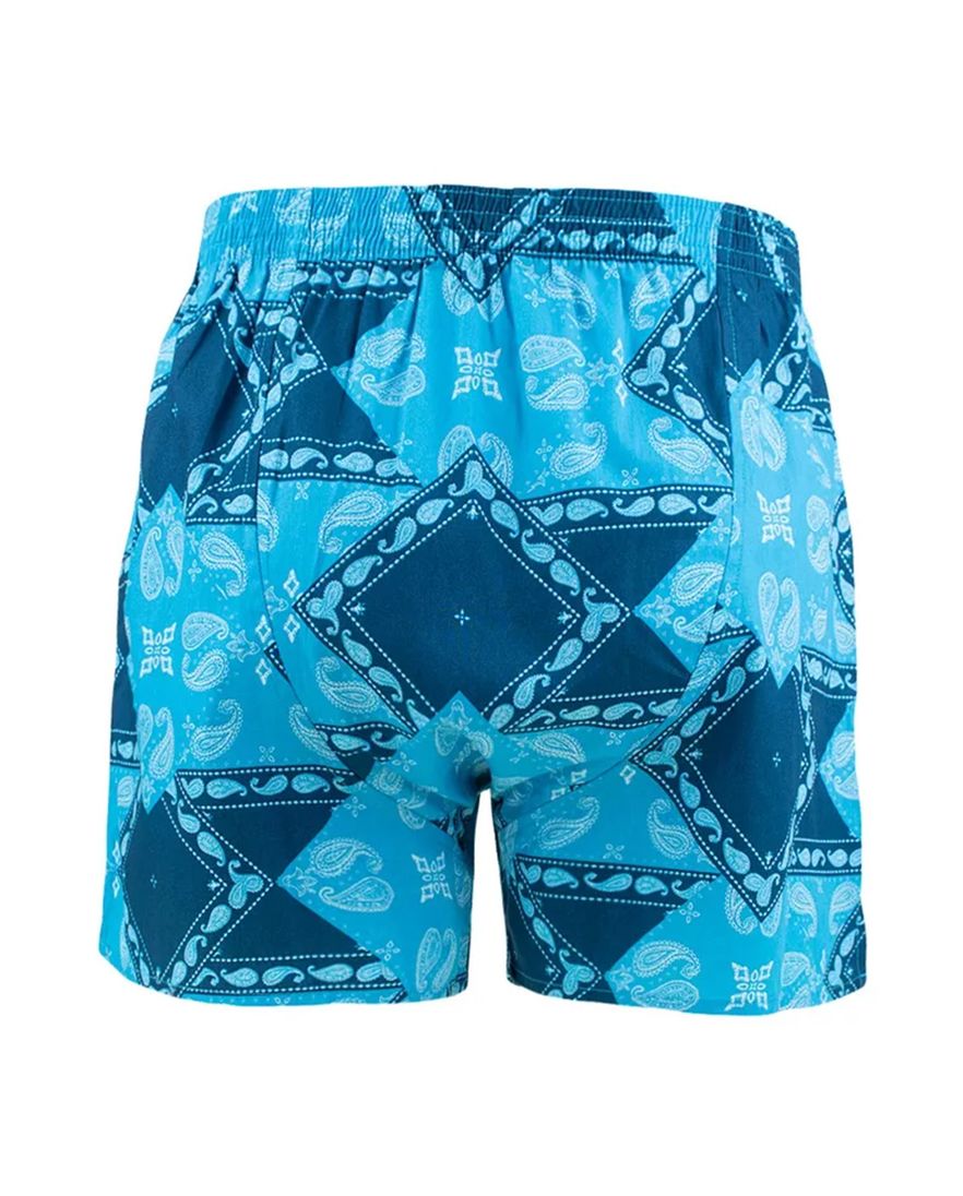 Deal boxershort blauw geprint paisley katoen
