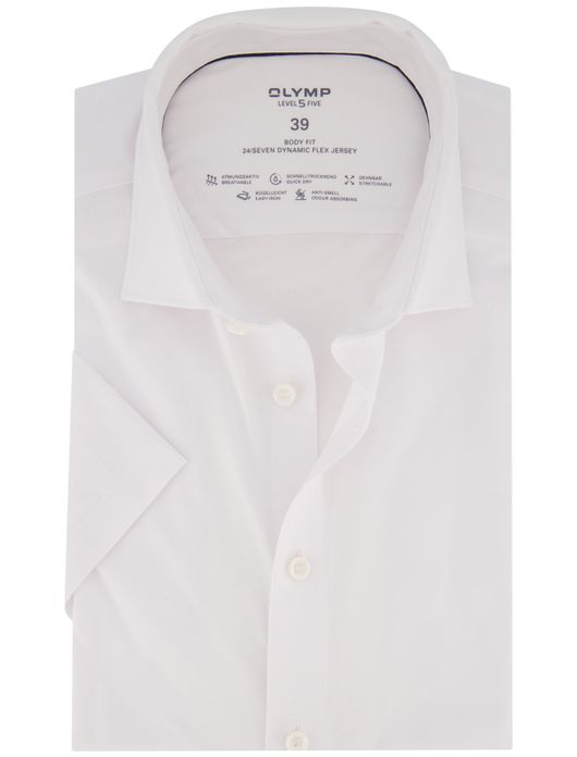 overhemd korte mouw wit Olymp Level Five body fit