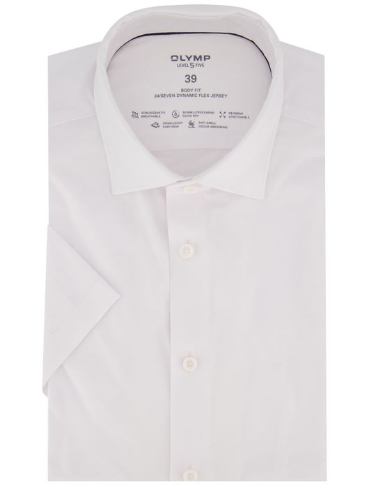 overhemd korte mouw wit Olymp Level Five body fit