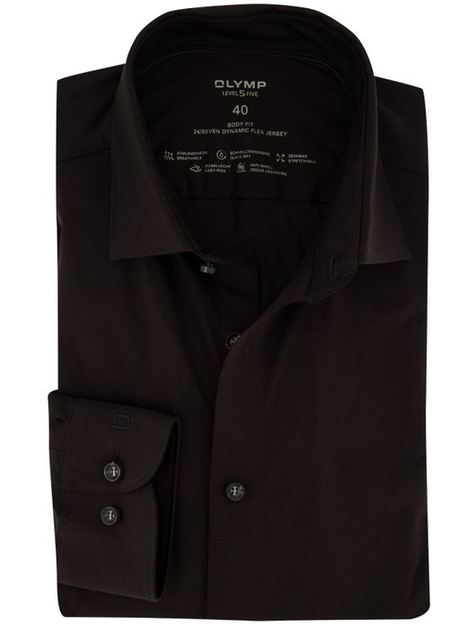 Olymp overhemd zwart body fit