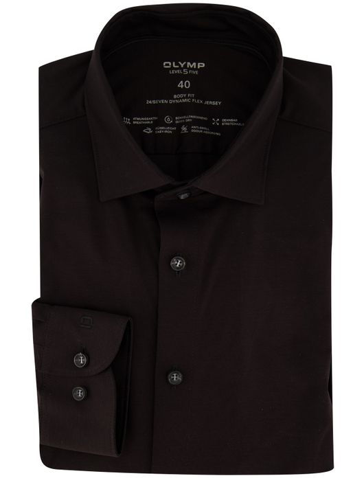 Olymp overhemd zwart body fit