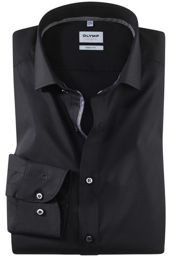 Olymp Olymp overhemd Level Five Comfort Stretch katoen zwart