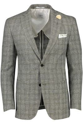 Carl Gross Carl Gross colbert Sakko groen geruit linnen normale fit perfect match