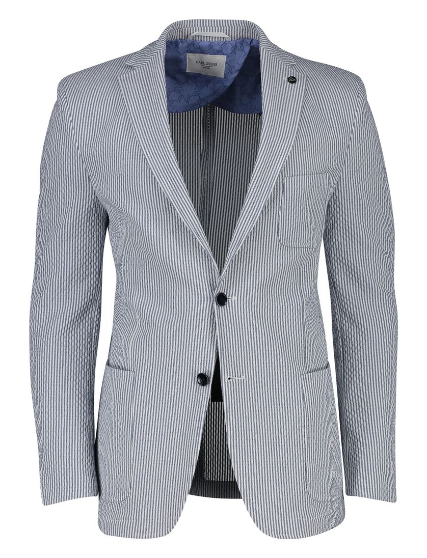 colbert Carl Gross Taivo-S gestreept blauw wit