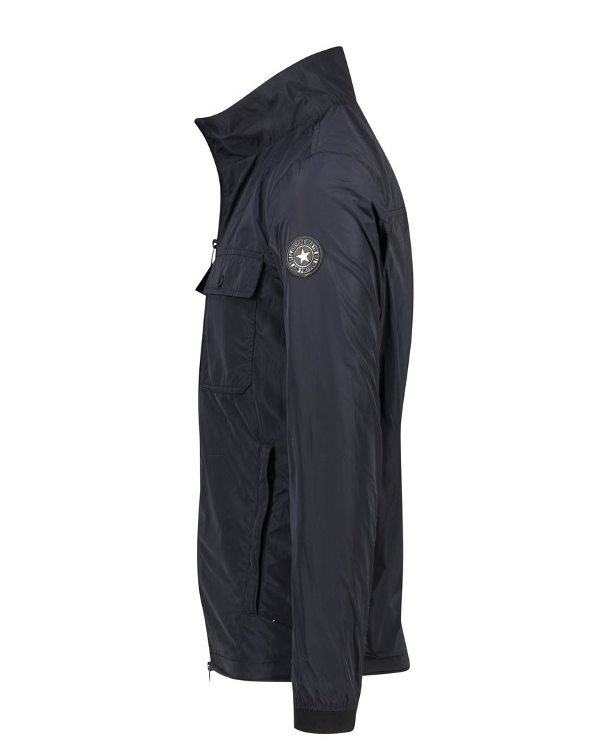 Airforce zomerjas kort NIC donkerblauw rits effen 2 borstzakken