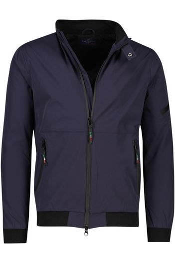 Portofino Portofino tussenjas Bergamo donkerblauw effen rits normale fit