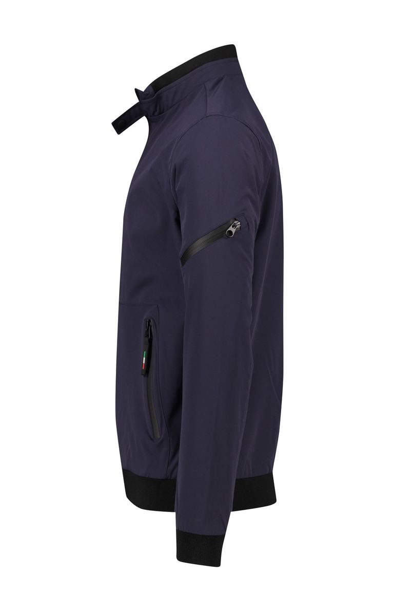 Portofino tussenjas Bergamo donkerblauw effen rits normale fit