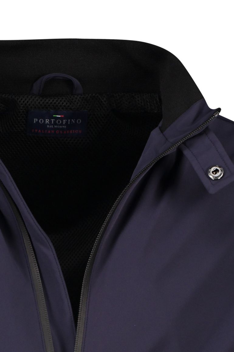 Portofino tussenjas Bergamo donkerblauw effen rits normale fit