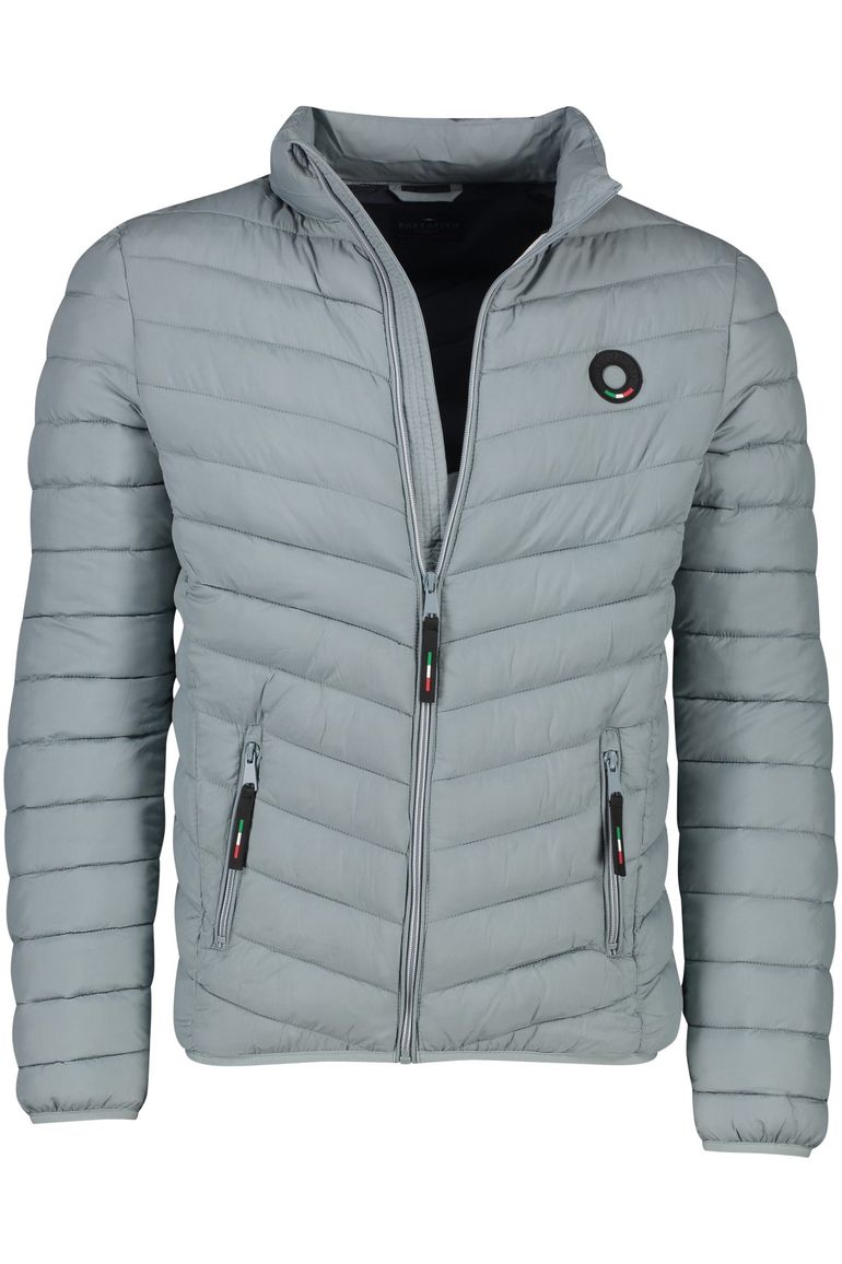 Portofino tussenjas Misano grijs effen rits normale fit