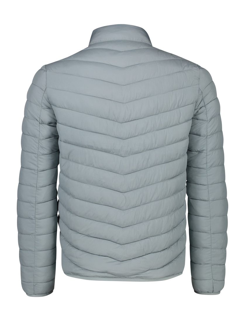 Tussenjas Portofino Misano grijs effen rits normale fit