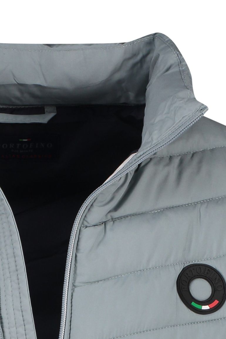 Portofino tussenjas Misano grijs effen rits normale fit