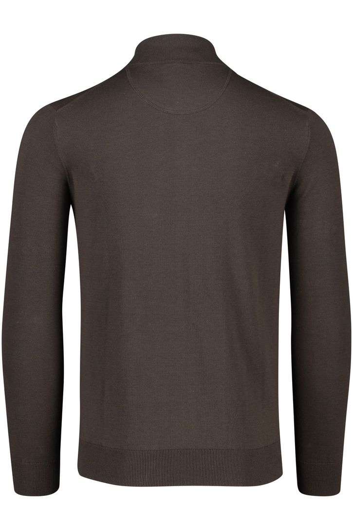 Portofino vest opstaande kraag donkergroen rits effen katoen