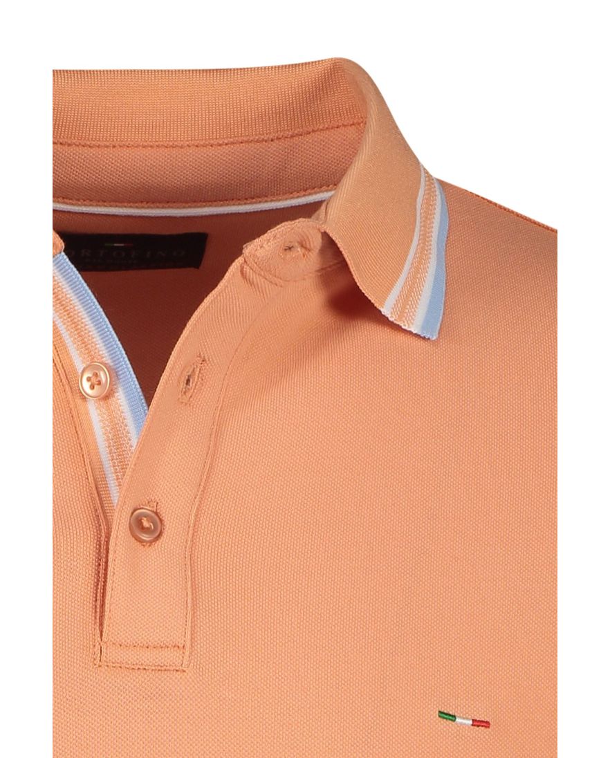 Portofino polo normale fit zalmoranje Imola effen katoen