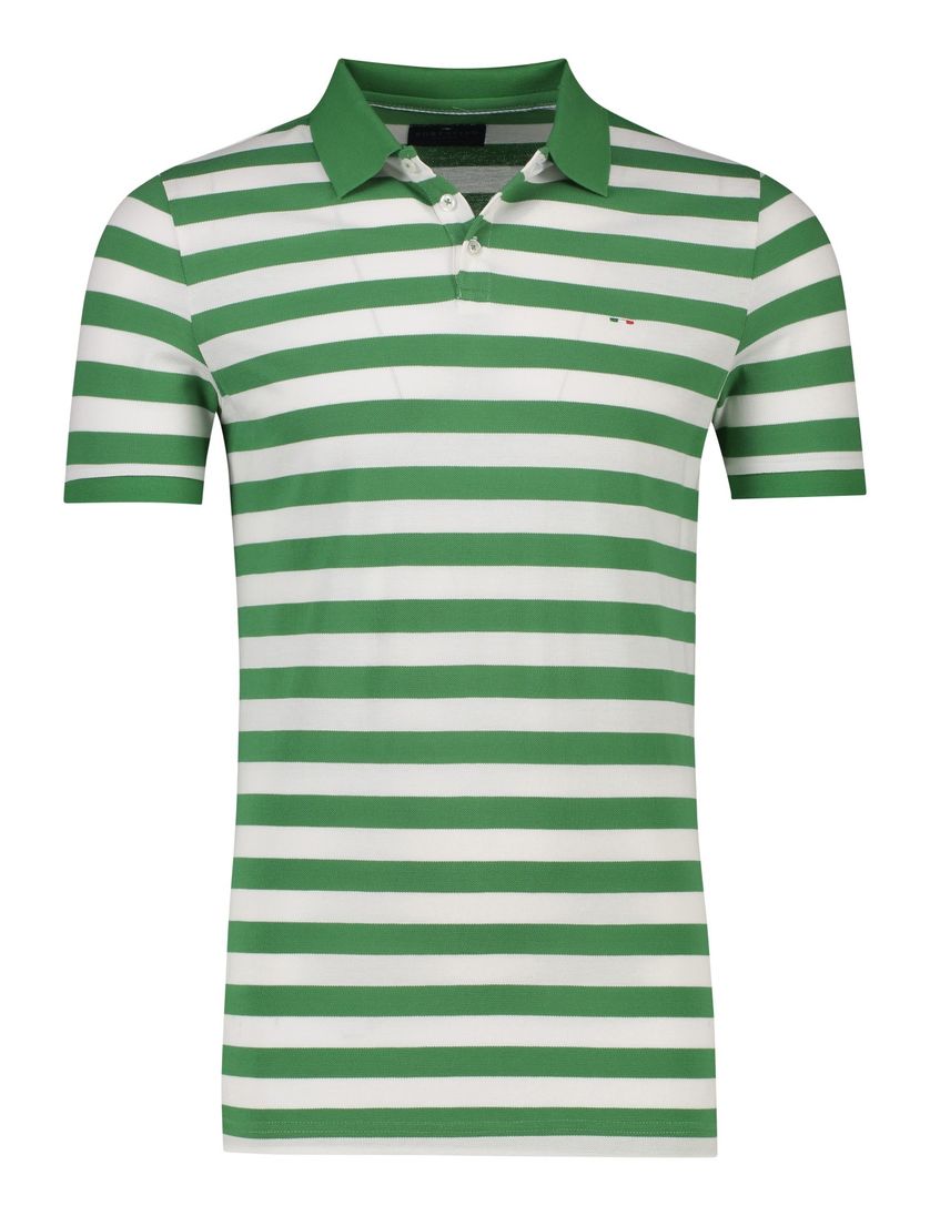 Portofino Amalfi polo katoen korte mouw groen wit