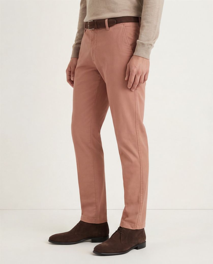 M.E.N.S. chino roze Meran U wijde fit