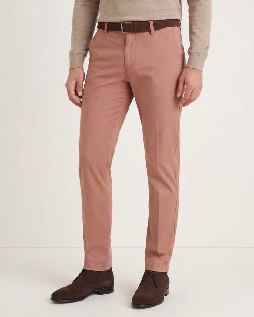 M.E.N.S. chino roze Meran U wijde fit