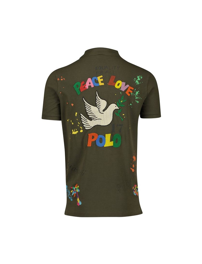 Polo Ralph Lauren polo korte mouw normale fit groen geprint katoen