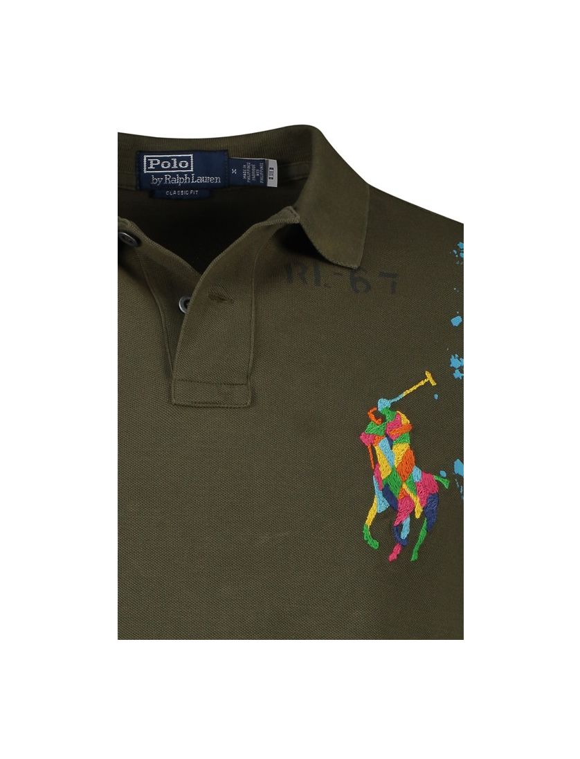 Polo Ralph Lauren polo korte mouw normale fit groen geprint katoen