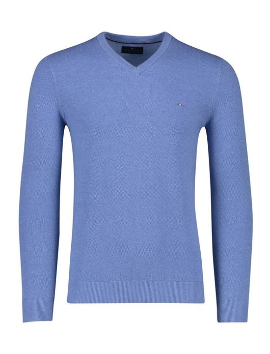 Portofino trui lichtblauw effen