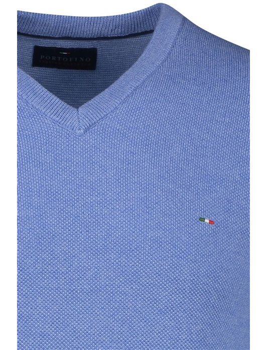 Portofino trui lichtblauw effen