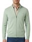 Portofino vest Monza opstaande kraag lichtgroen rits effen katoen