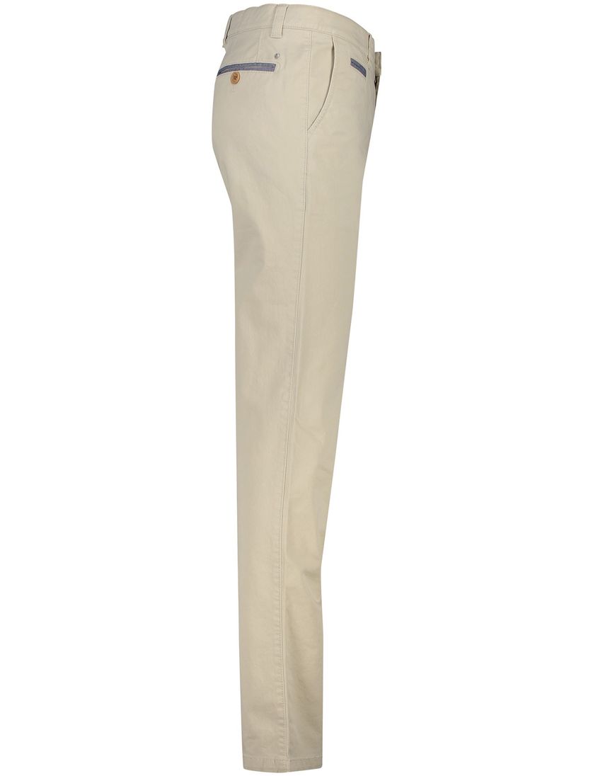 katoenen broek COM4 chino beige effen