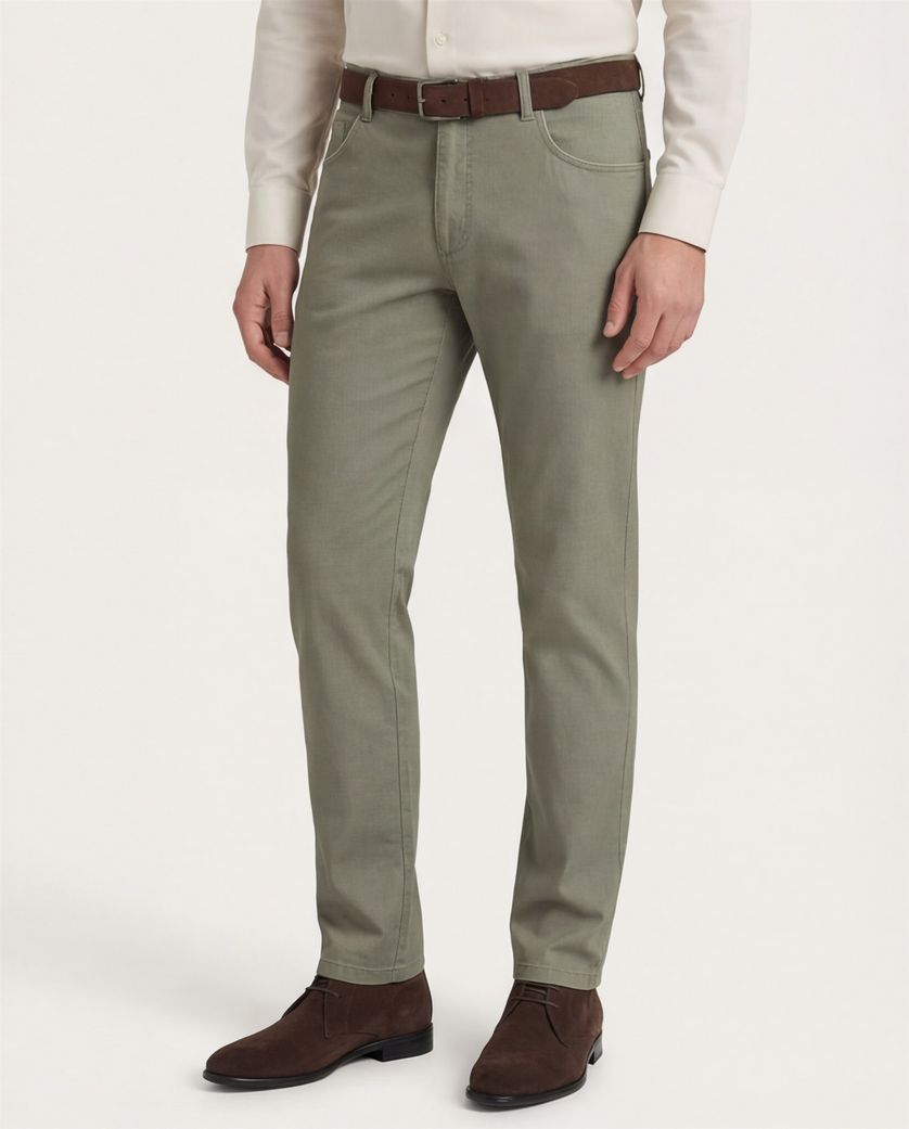 Swingfront COM4 jeans groen katoen print Big & Tall