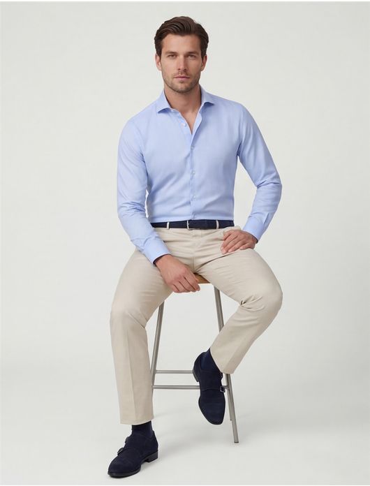 Cavallaro overhemd lichtblauw