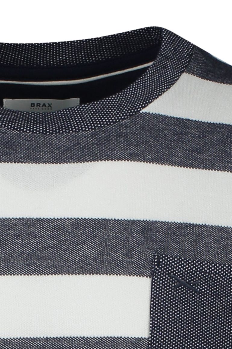 Brax t-shirt donkerblauw gestreept