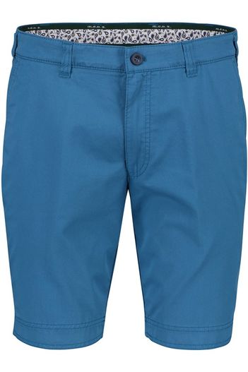 M.E.N.S. M.E.N.S. korte broek blauw effen katoen normale fit Kuba