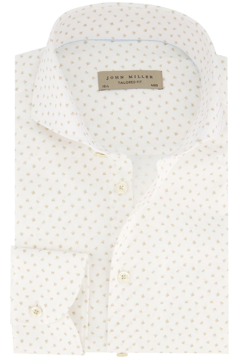 John Miller overhemd wit effen