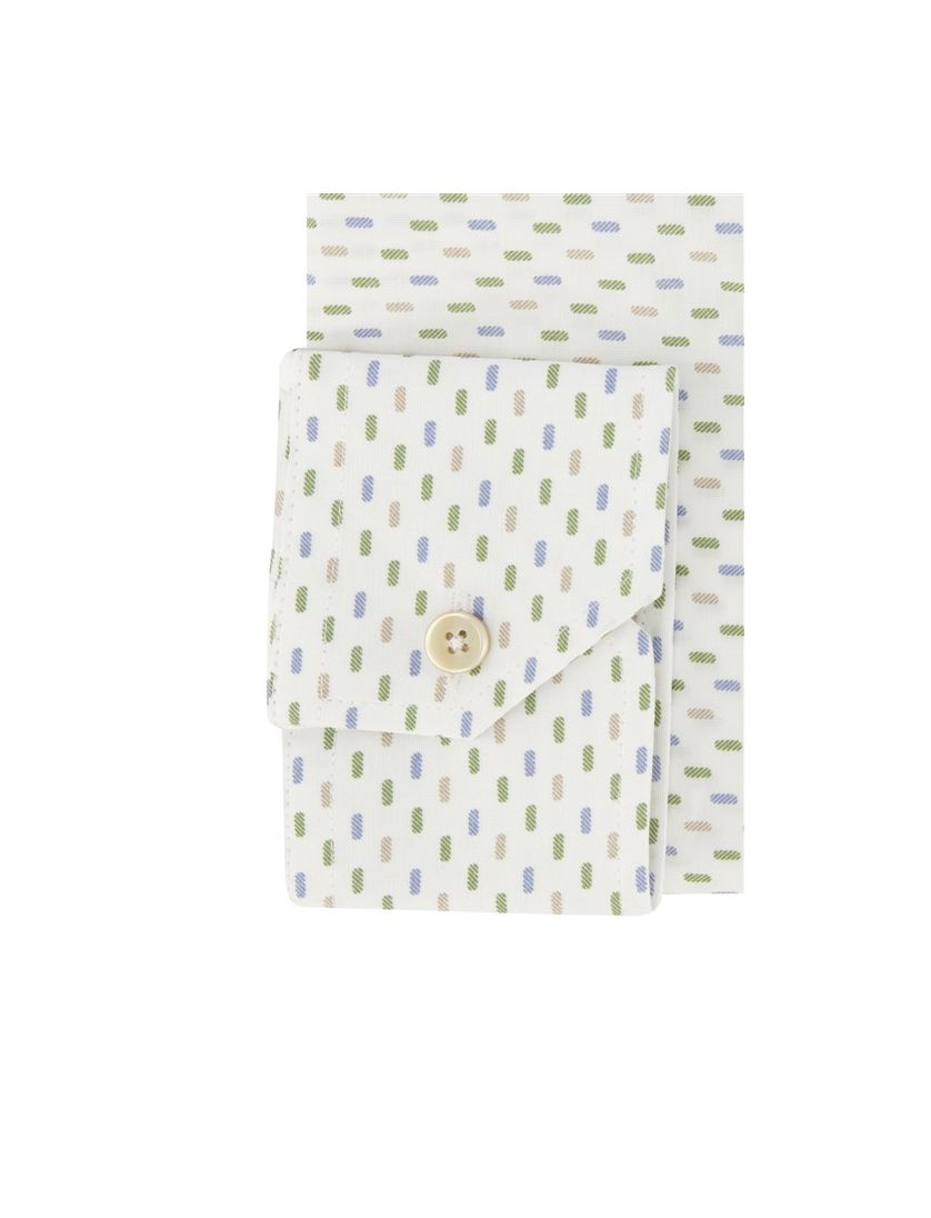 Ledub Shirt dress modern fit katoen ml 7 blauw wit geprint